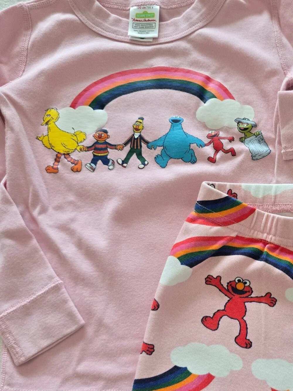 Size 4 Hanna Andersson Sesame Street Long Pajama Set